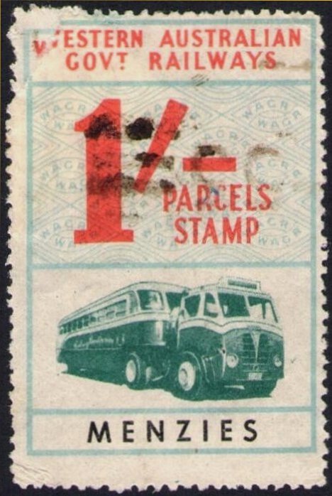 Western Australia Railway Parcels Stamps Menzies